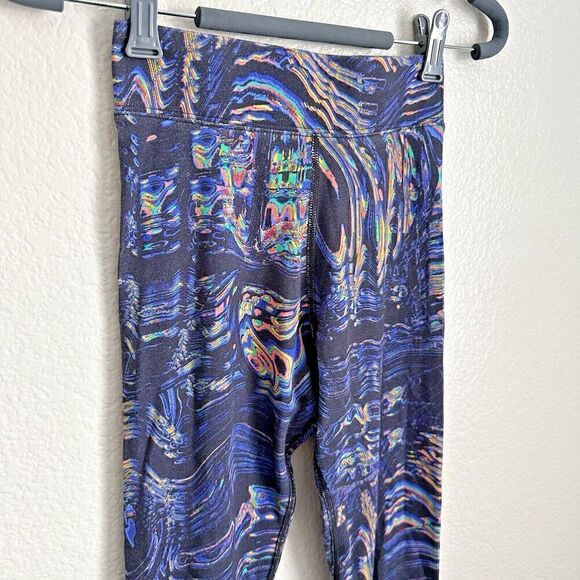 Nike Leggings Womens Size XS High Waisted Dance Tight Fit Multicolor Pants - Picture 3 of 5